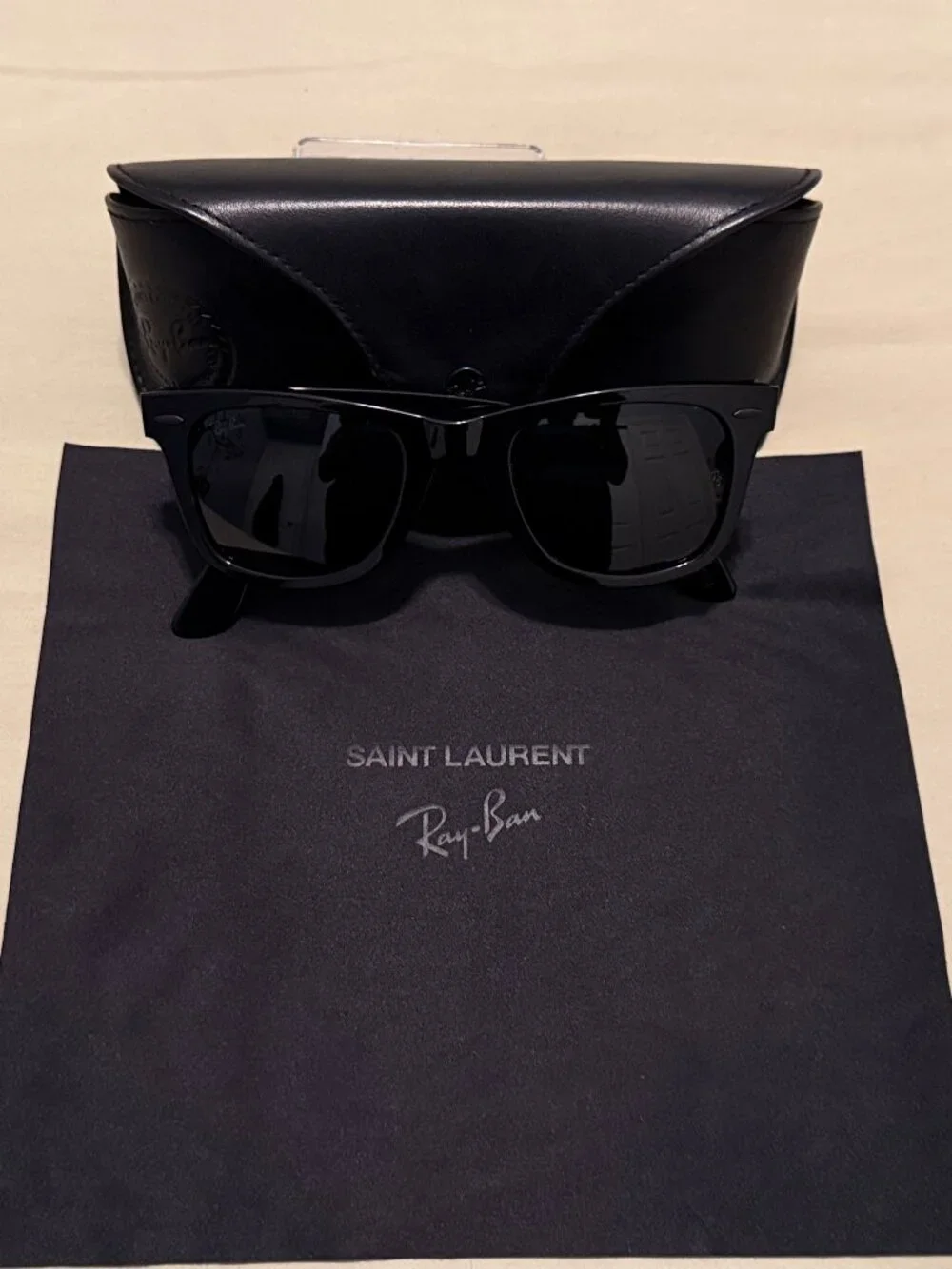 RAY BAN x SAINT LAURENT Limited Edition Unisex Wayfarer Sunglasses - Picture 14 of 14